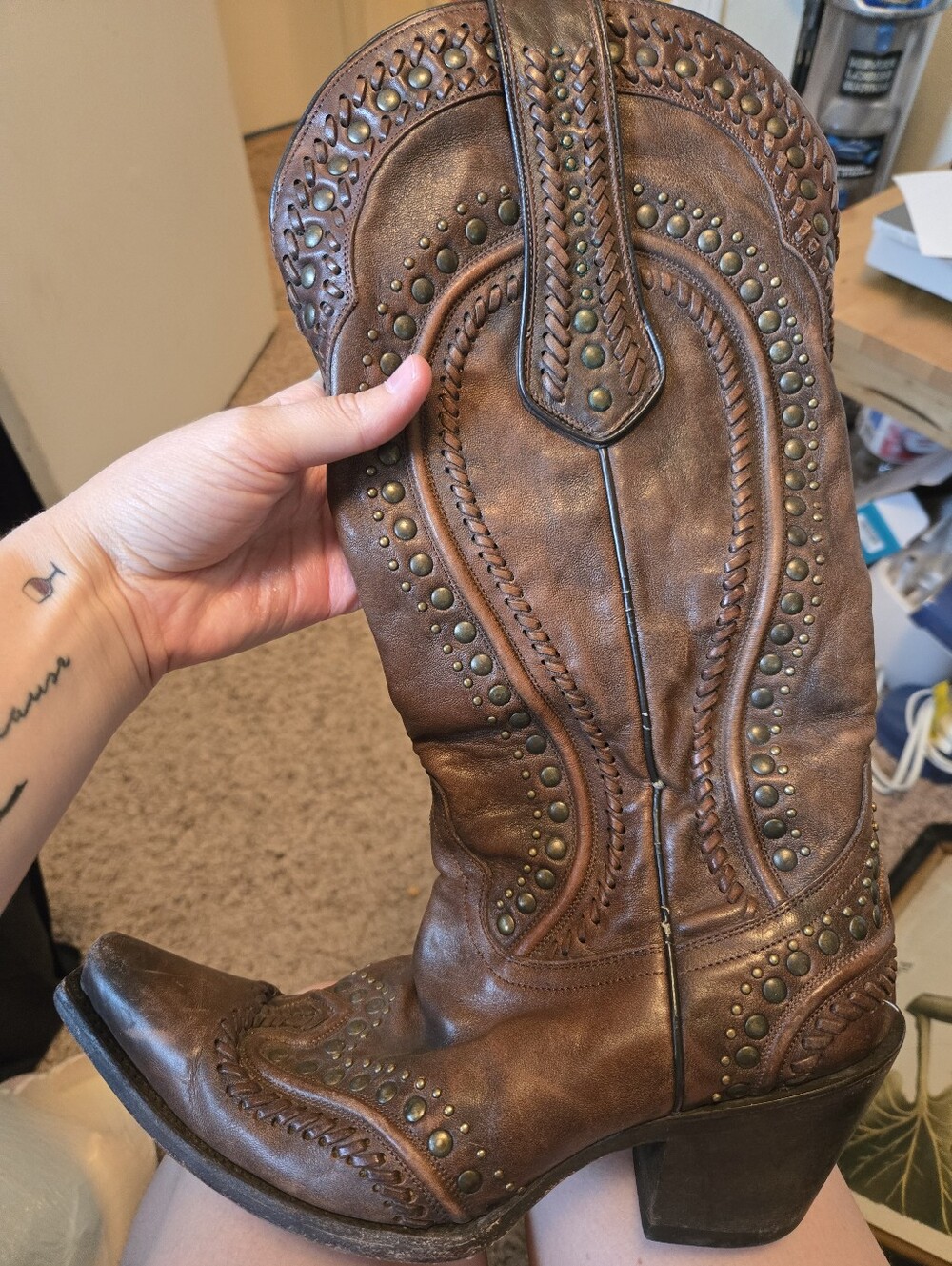 Corral Cowgirl Boots Studded Leather
